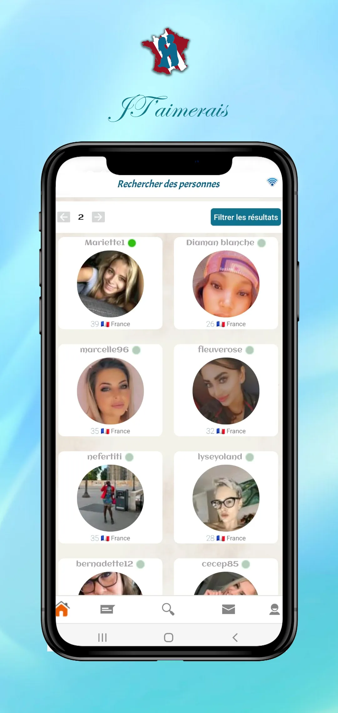 Jtaimerais - Social France | Indus Appstore | Screenshot