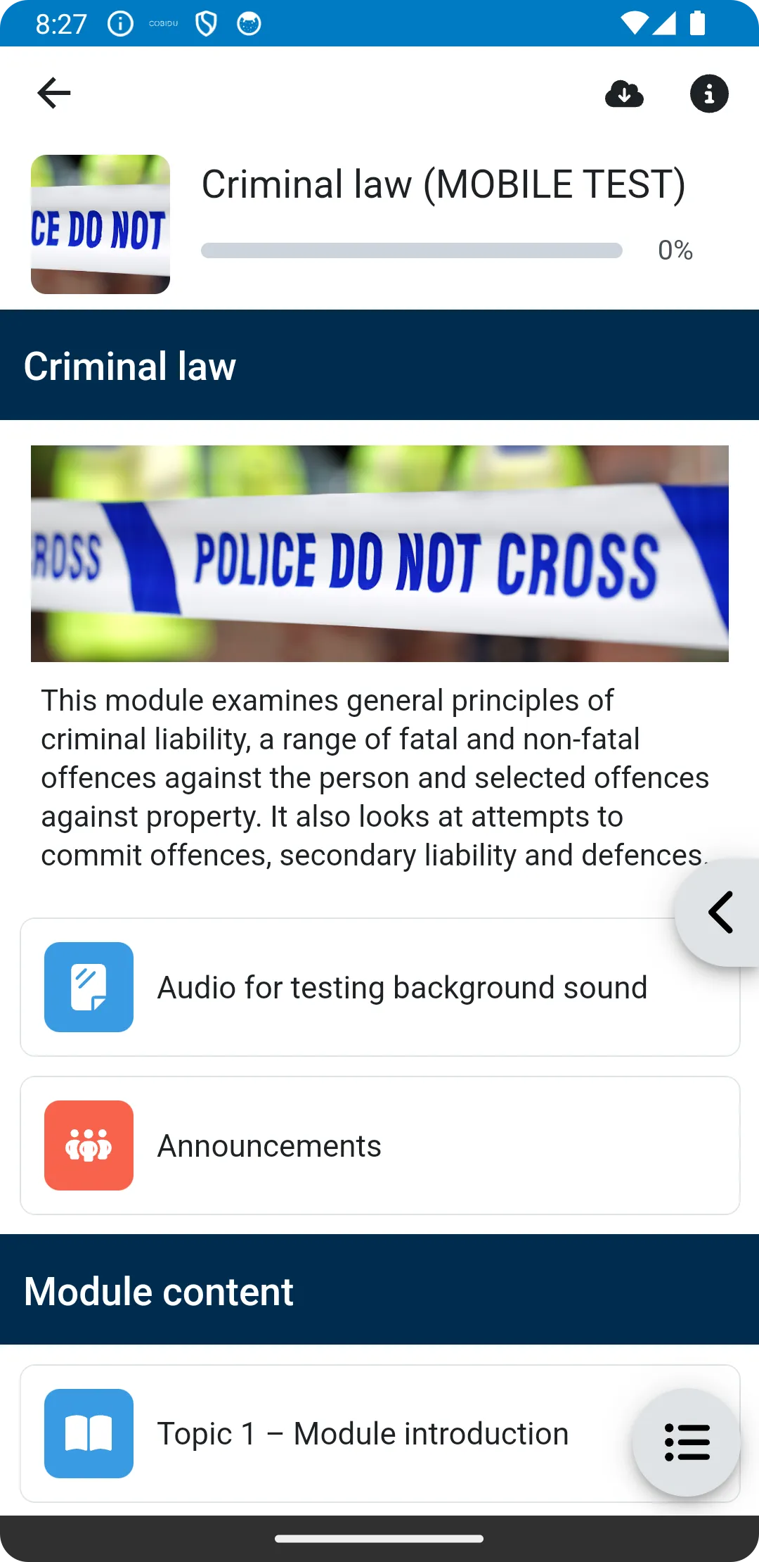 UG LAWS VLE | Indus Appstore | Screenshot