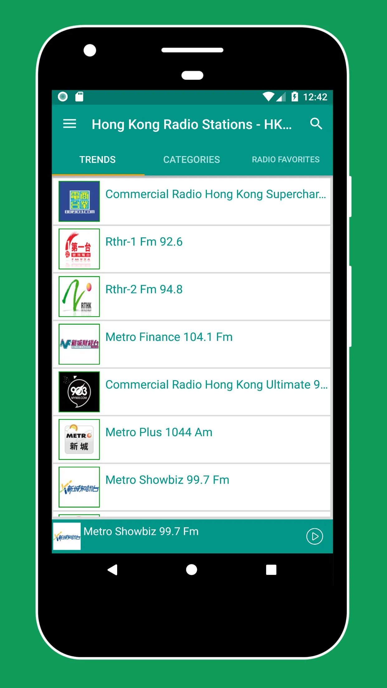 Radio Hong Kong - Radio FM HK | Indus Appstore | Screenshot