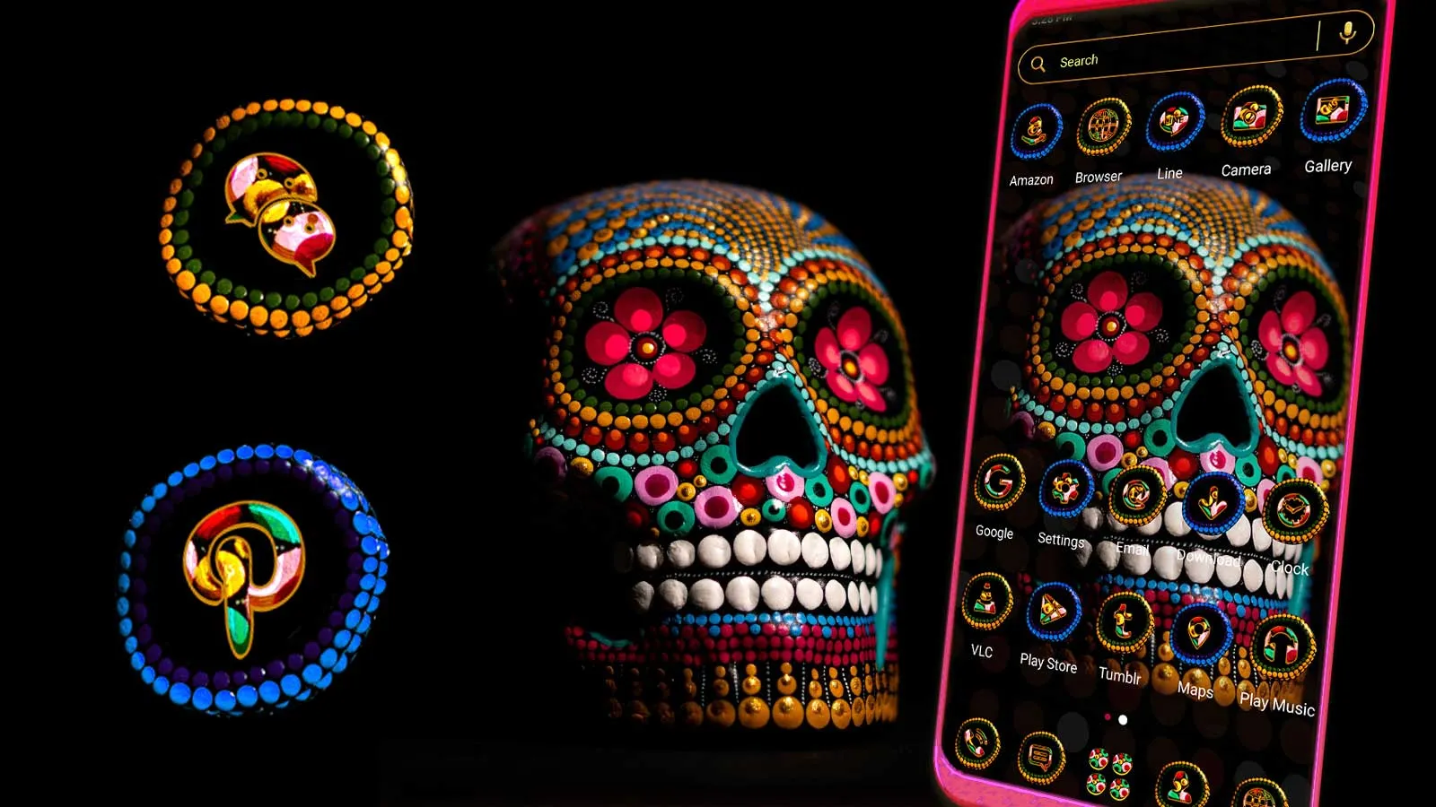 Pearl Skull Flower Theme | Indus Appstore | Screenshot