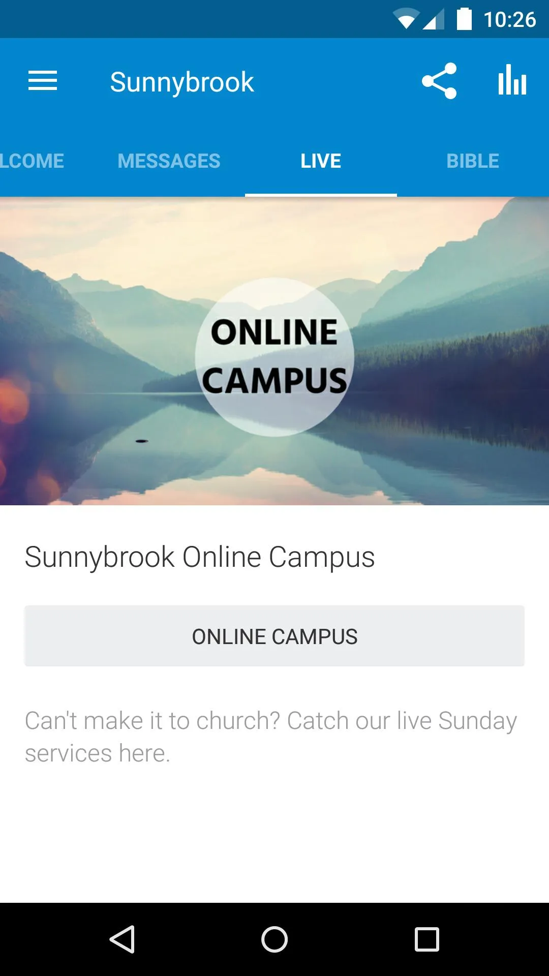 Sunnybrook Church App | Indus Appstore | Screenshot