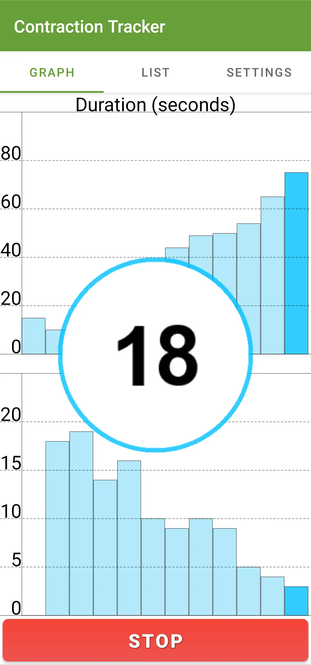 Contraction Tracker | Indus Appstore | Screenshot