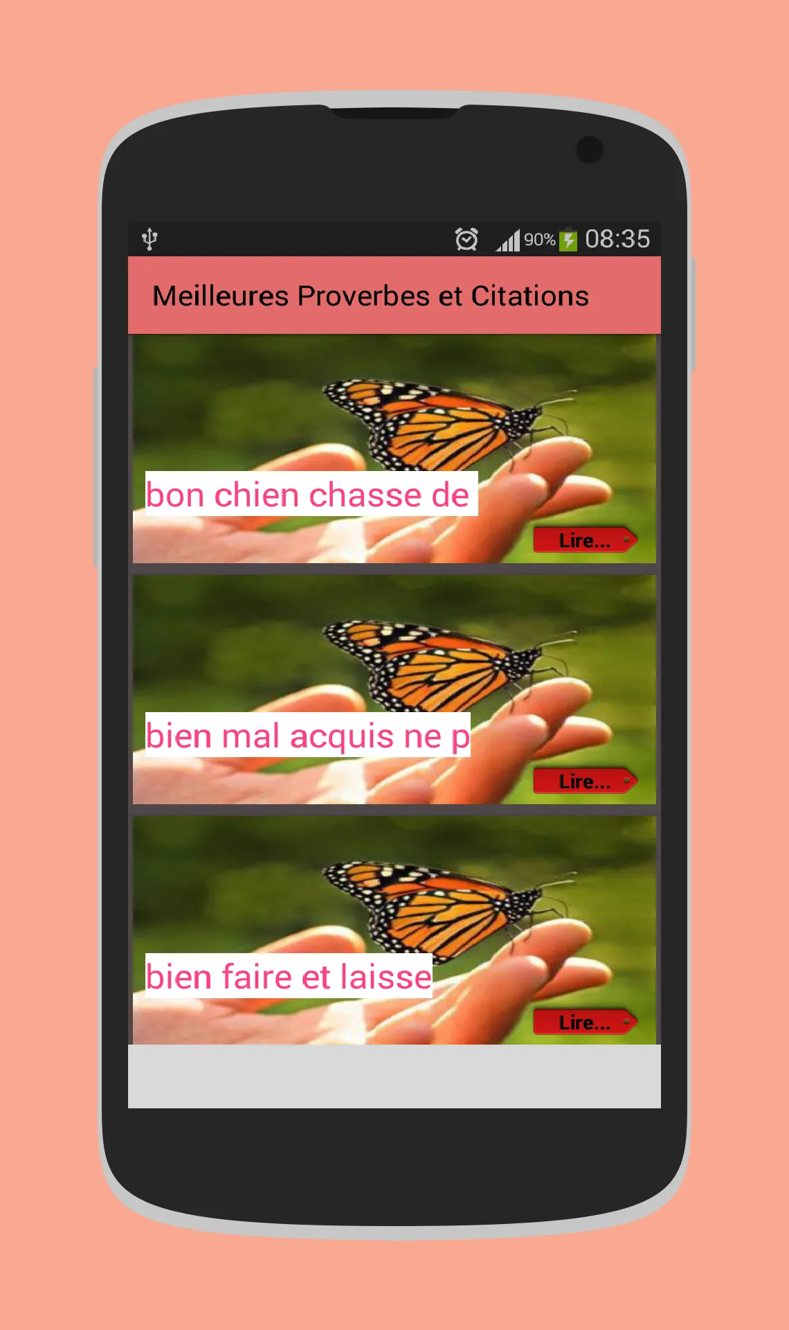 Proverbes et citations | Indus Appstore | Screenshot