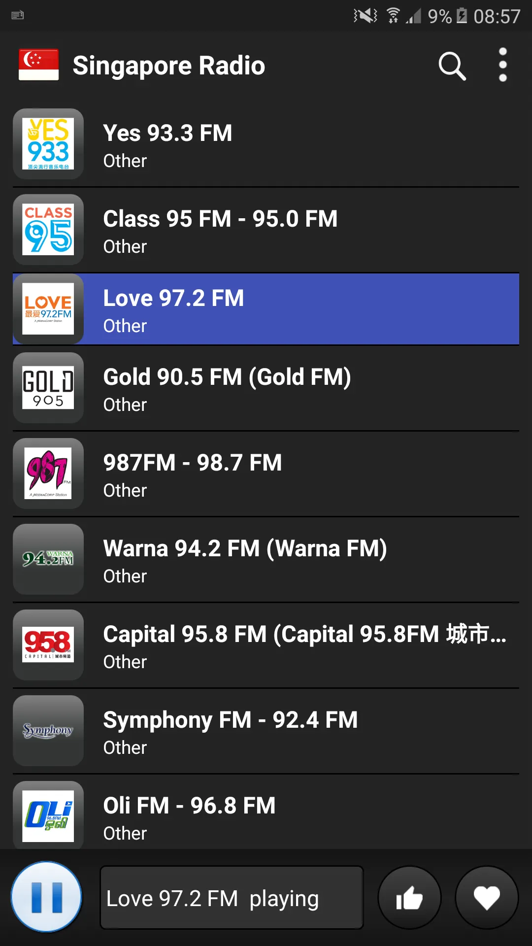 Singapore Radio Online | Indus Appstore | Screenshot