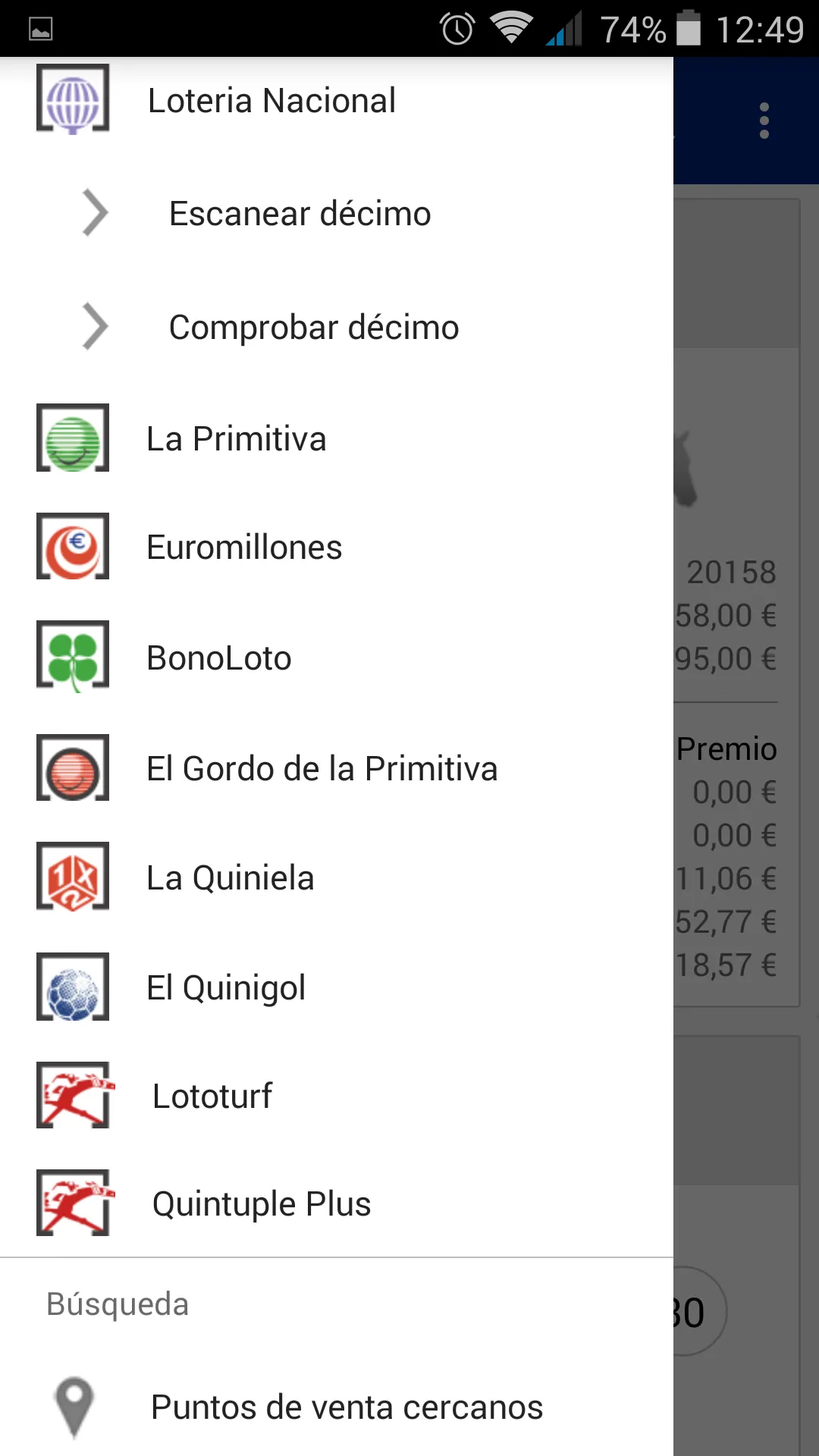 Resultados Loterías y Apuestas | Indus Appstore | Screenshot