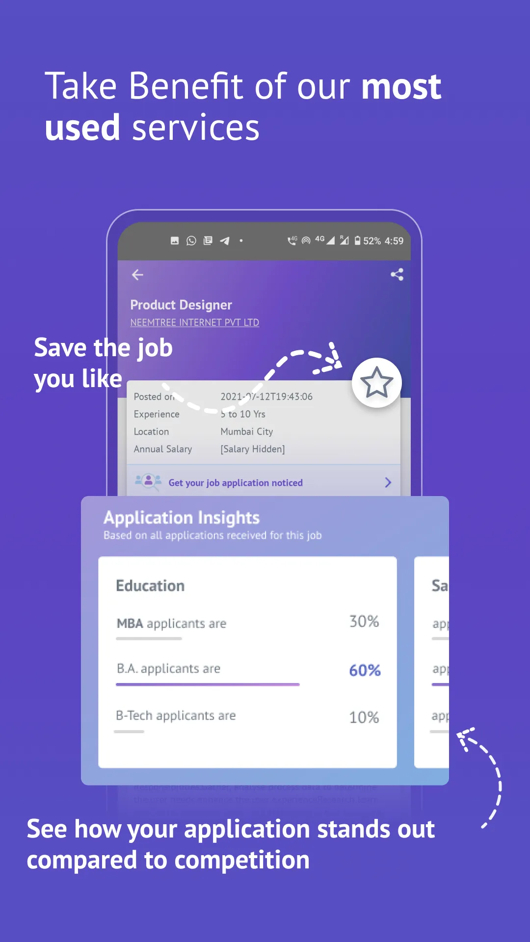 Shine.com Job Search App | Indus Appstore | Screenshot
