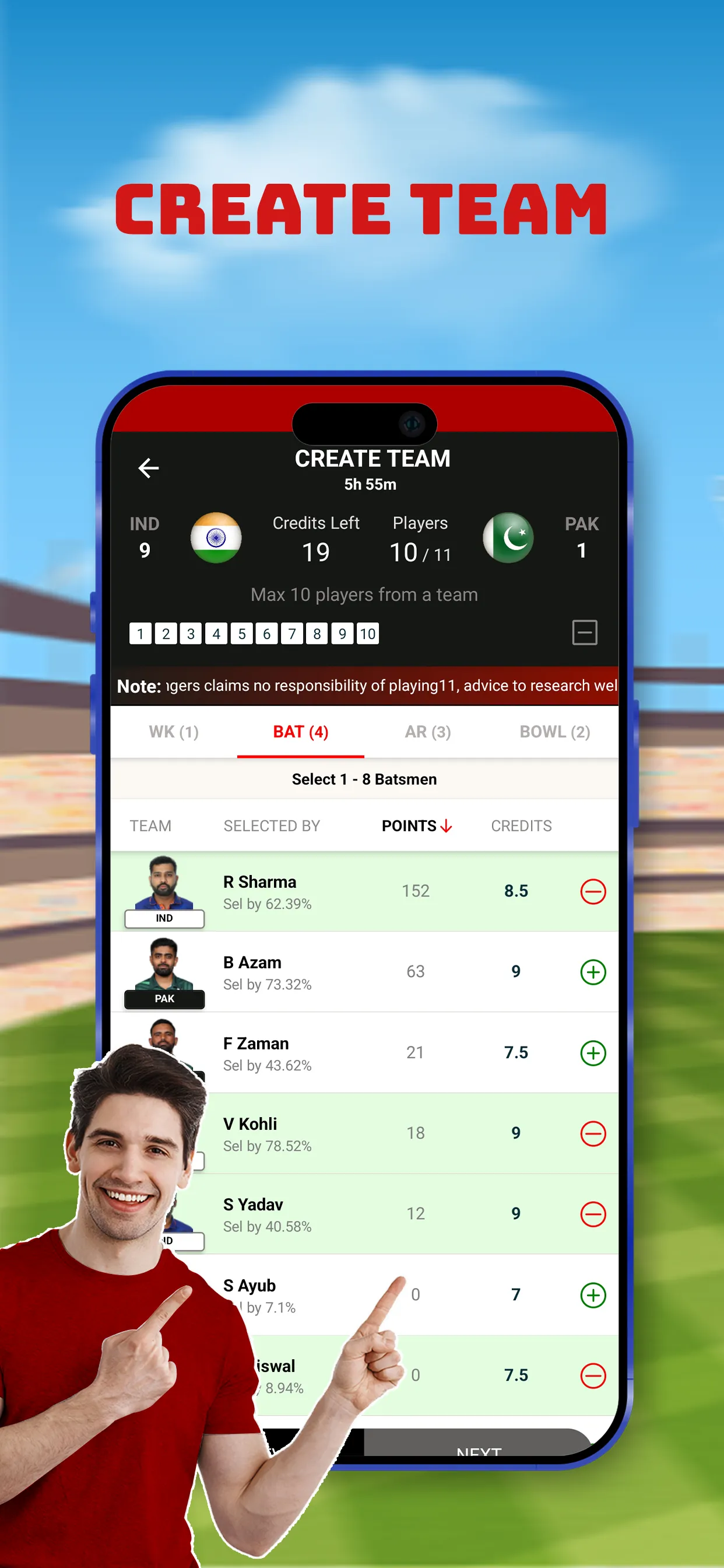 11Challengers - Fantasy App | Indus Appstore | Screenshot