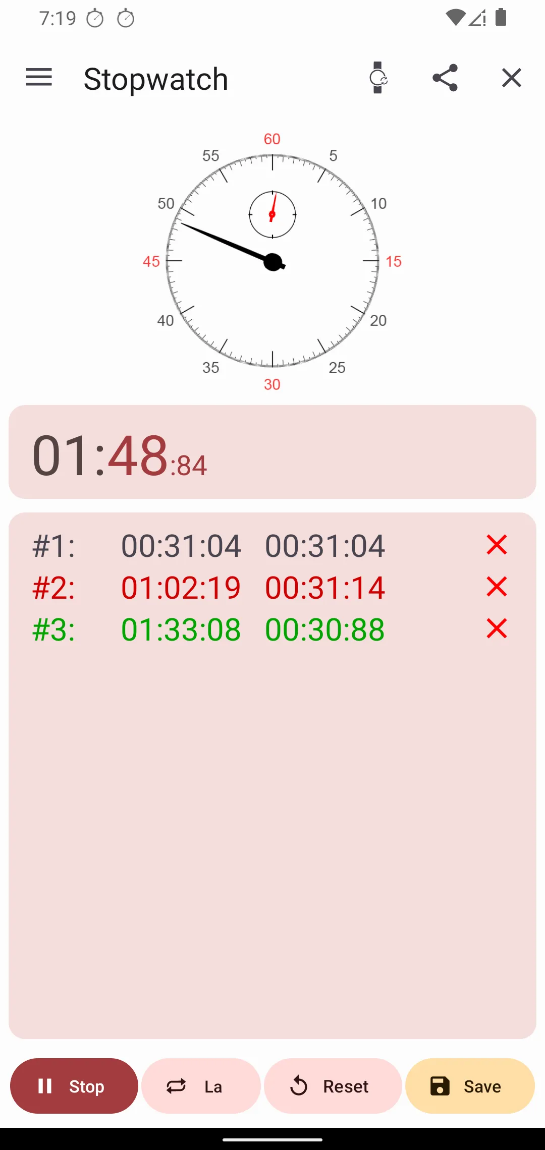 Stopwatch (Wear OS) | Indus Appstore | Screenshot