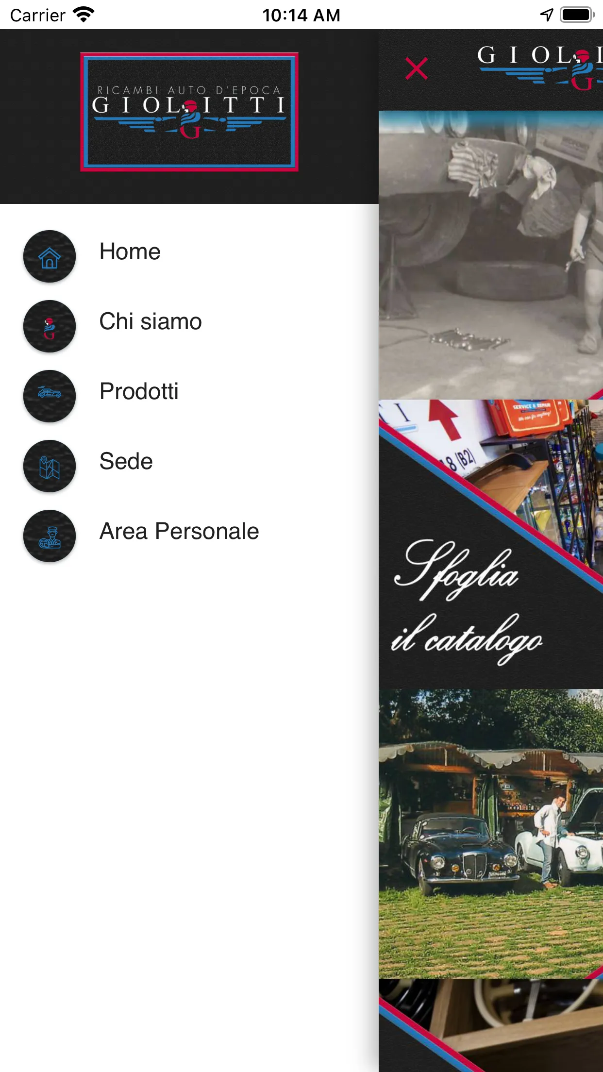 Giolitti Ricambi Auto d'Epoca | Indus Appstore | Screenshot