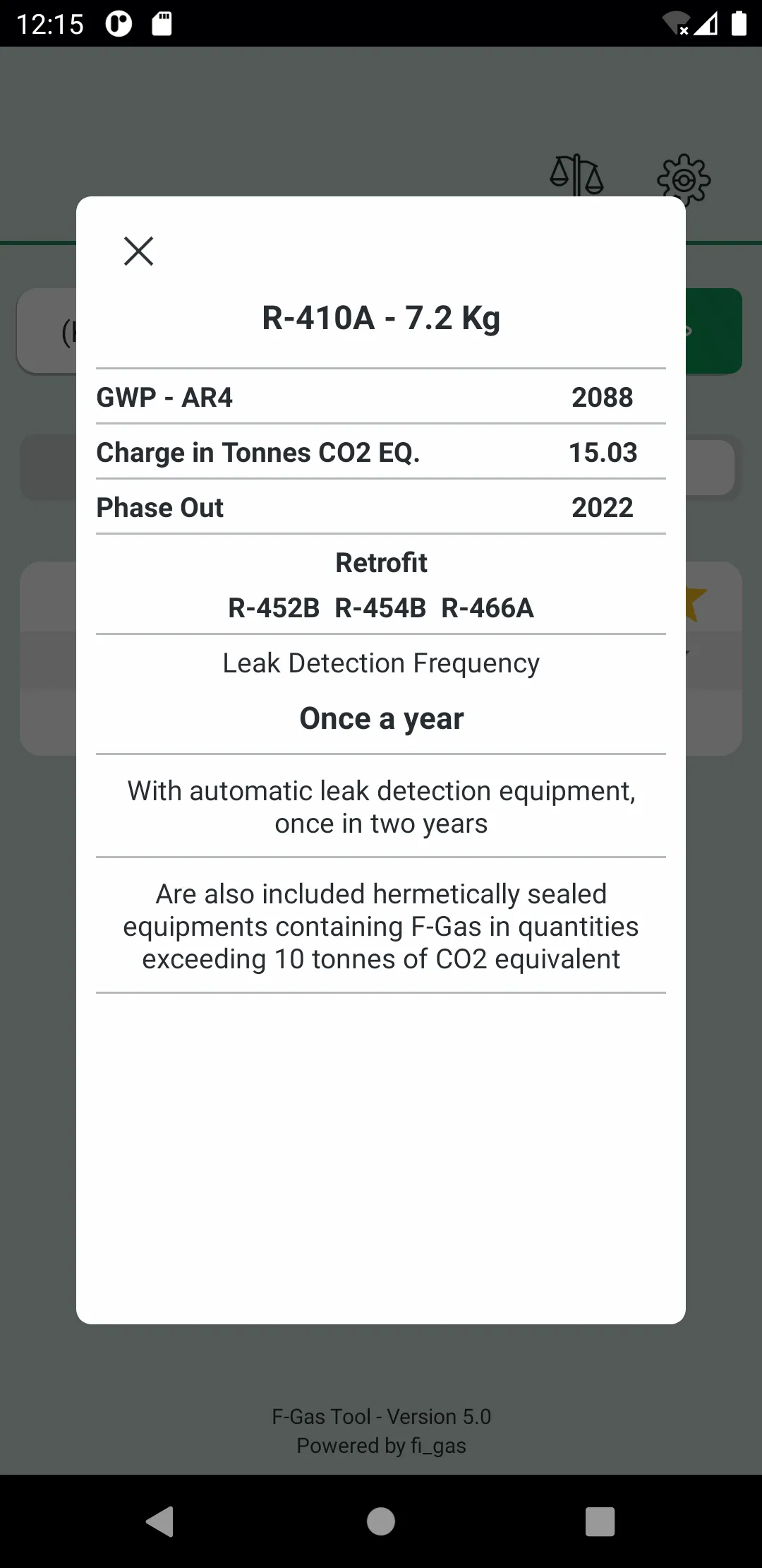 F-Gas Tool | Indus Appstore | Screenshot