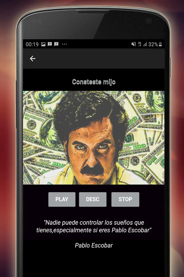 Pablo Escobar audios, frases | Indus Appstore | Screenshot