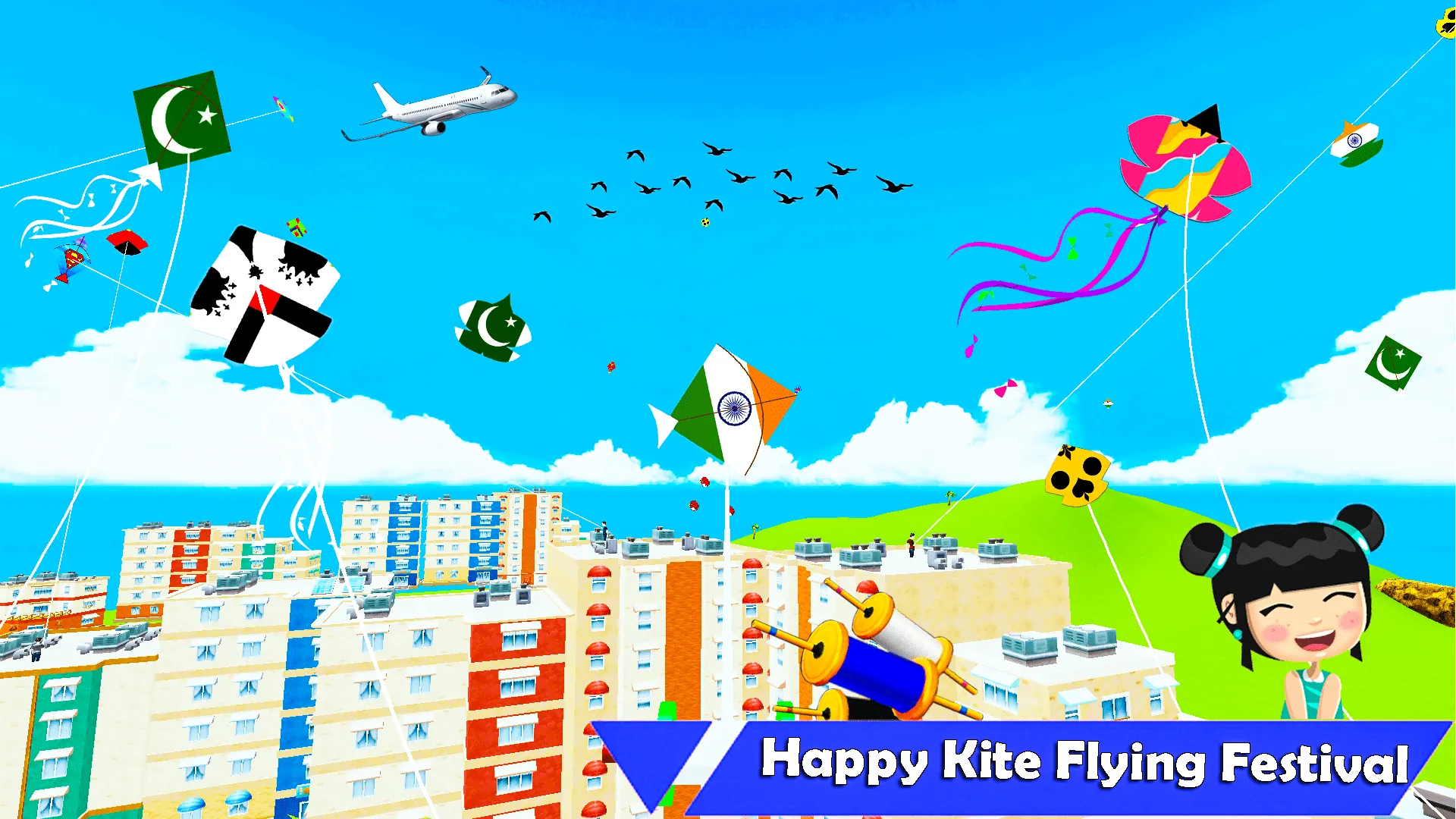 India Vs Pakistan Kite Fly 3D | Indus Appstore | Screenshot