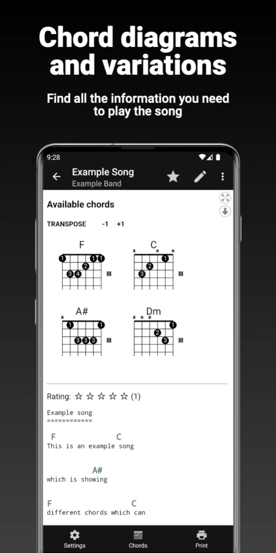 GuitarTab - Tabs and chords | Indus Appstore | Screenshot