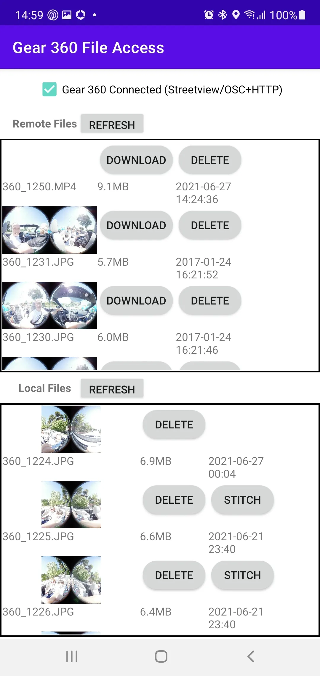 Gear 360 File Access & Stitche | Indus Appstore | Screenshot