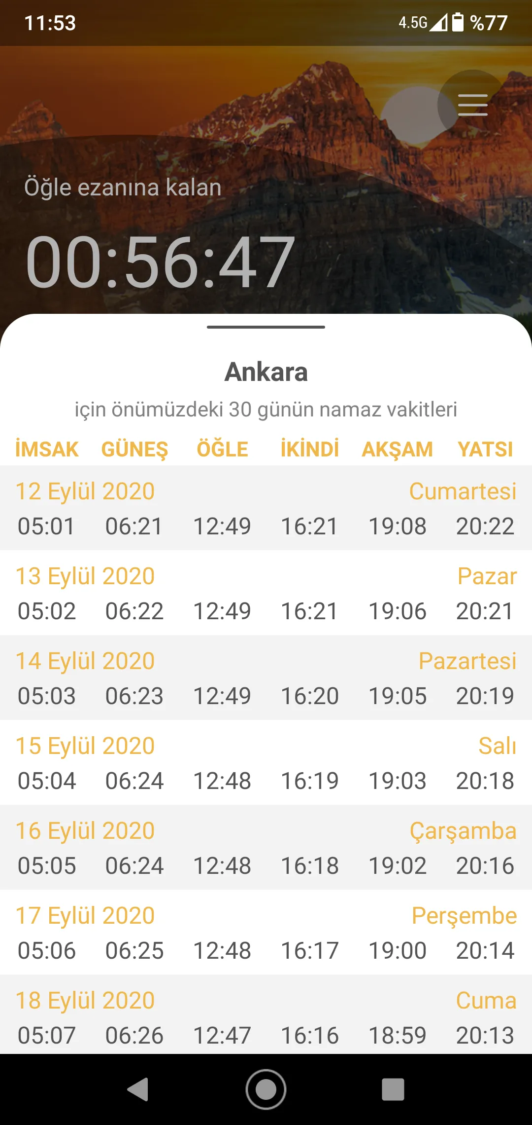 Diyanet Namaz Vaktim | Indus Appstore | Screenshot