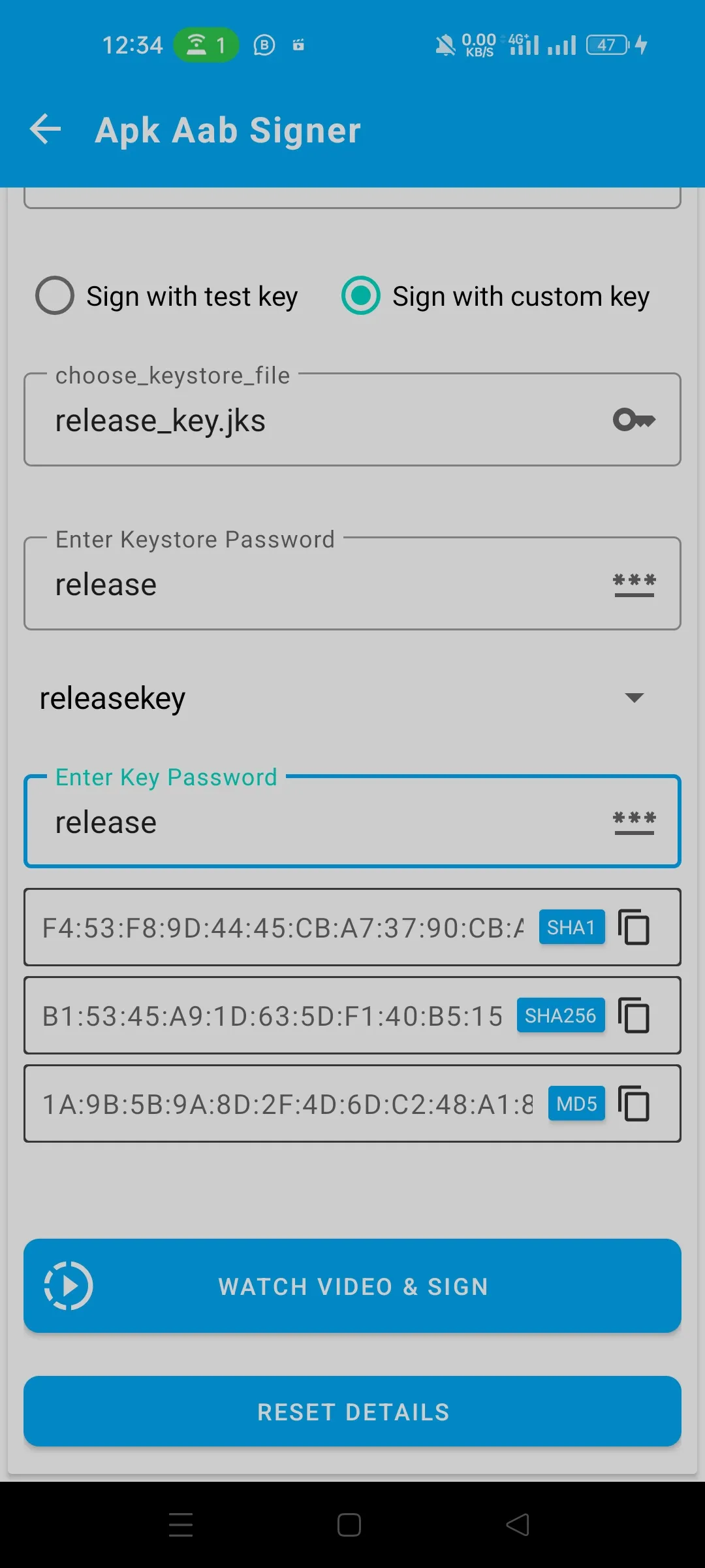 AAB Signer - Keystore Creator | Indus Appstore | Screenshot