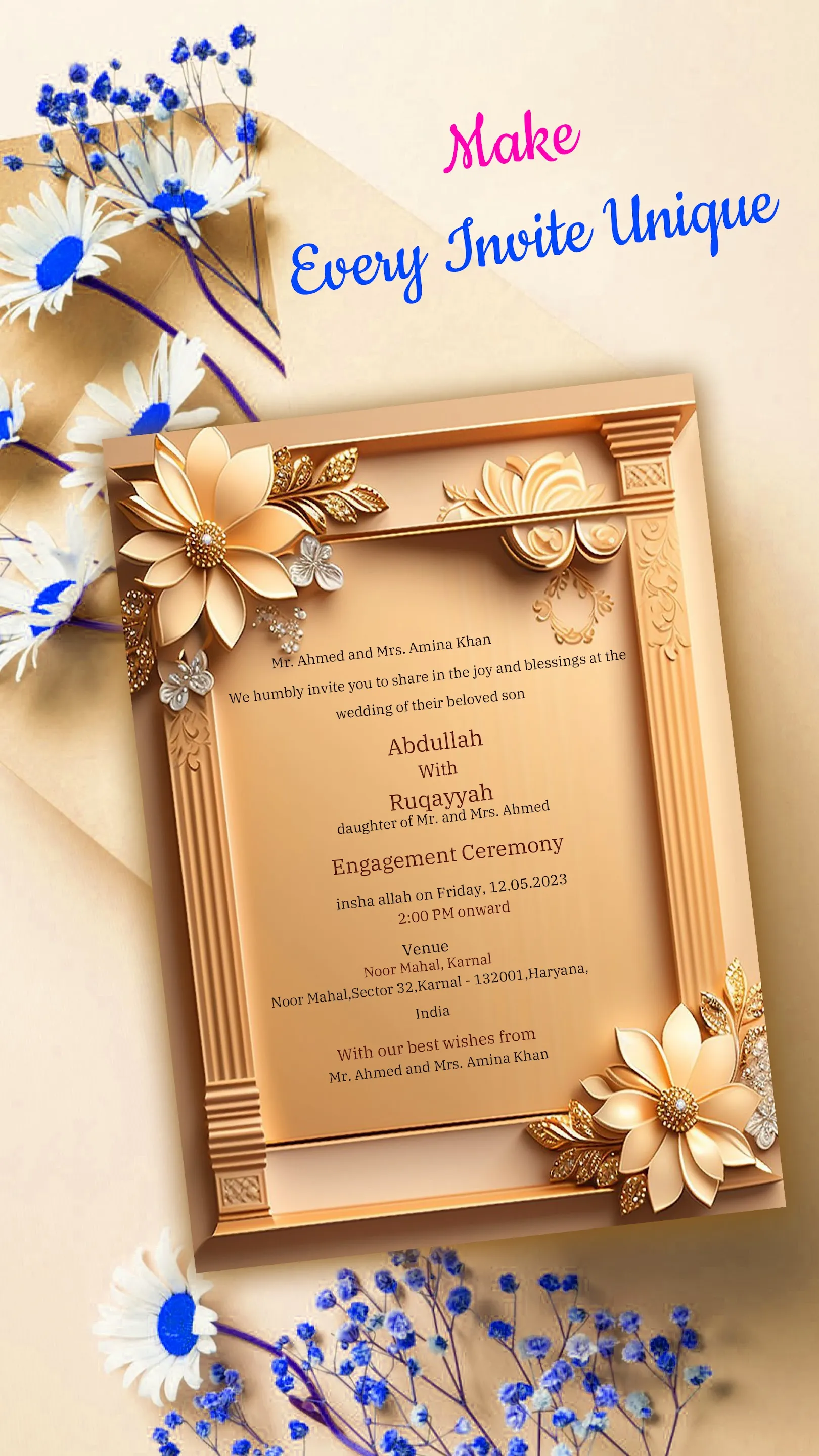 Wedding Invitation Maker | Indus Appstore | Screenshot