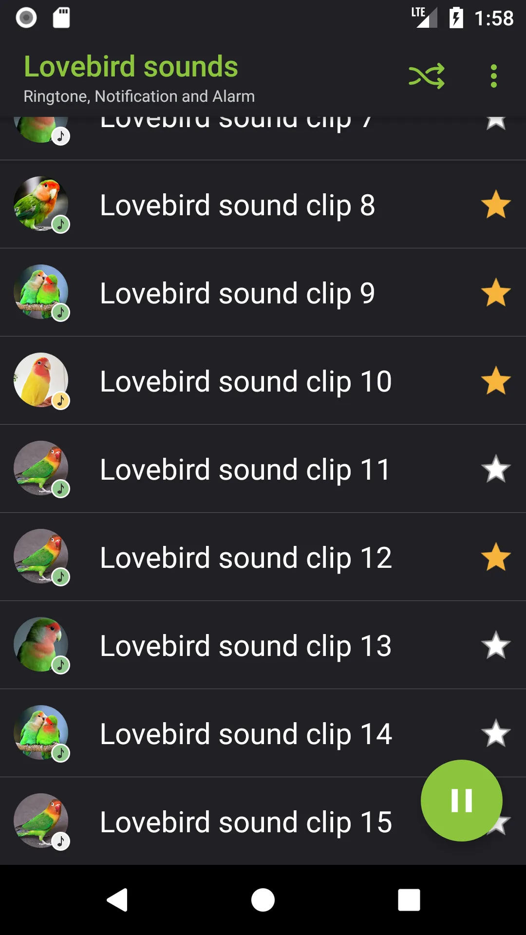 Lovebird sounds | Indus Appstore | Screenshot