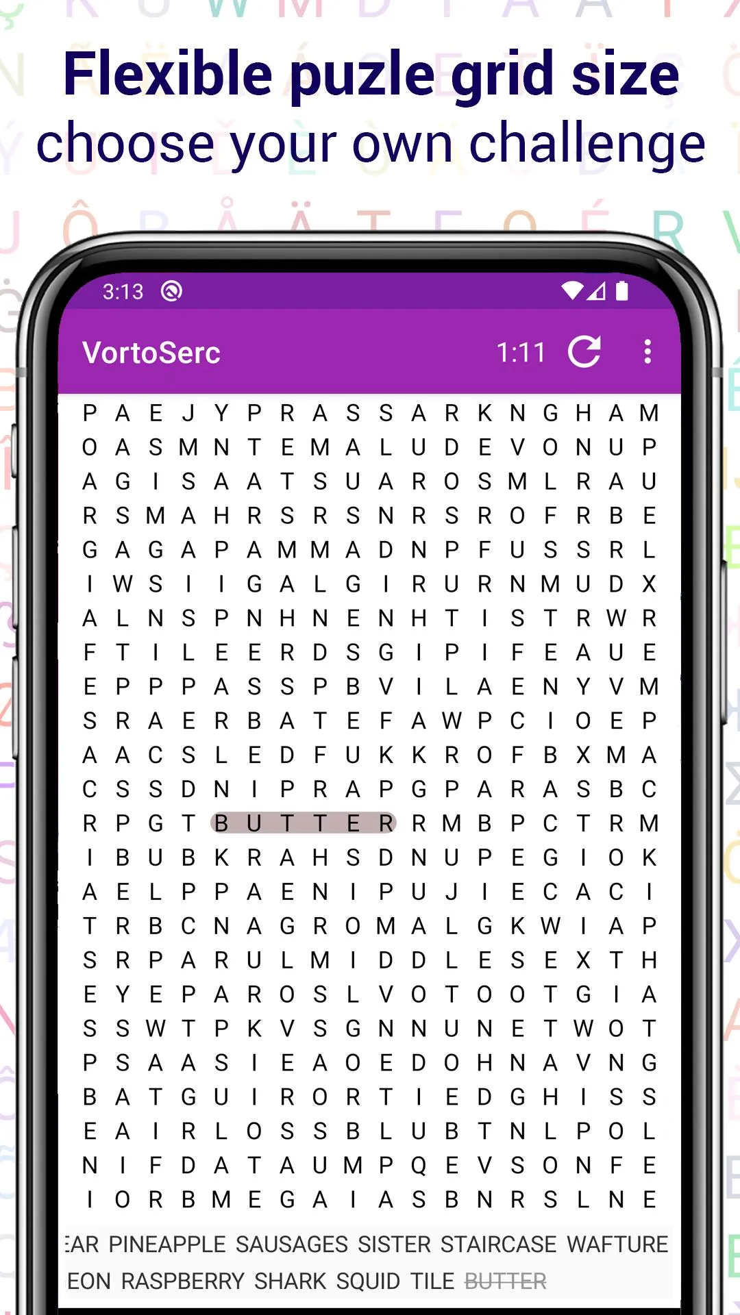 Vortoserc word search puzzle | Indus Appstore | Screenshot