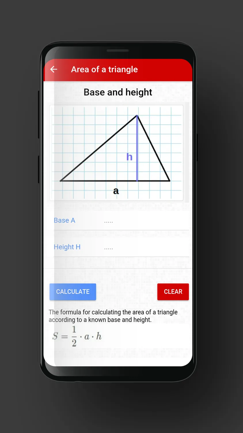 Triangle Area Calculator | Indus Appstore | Screenshot