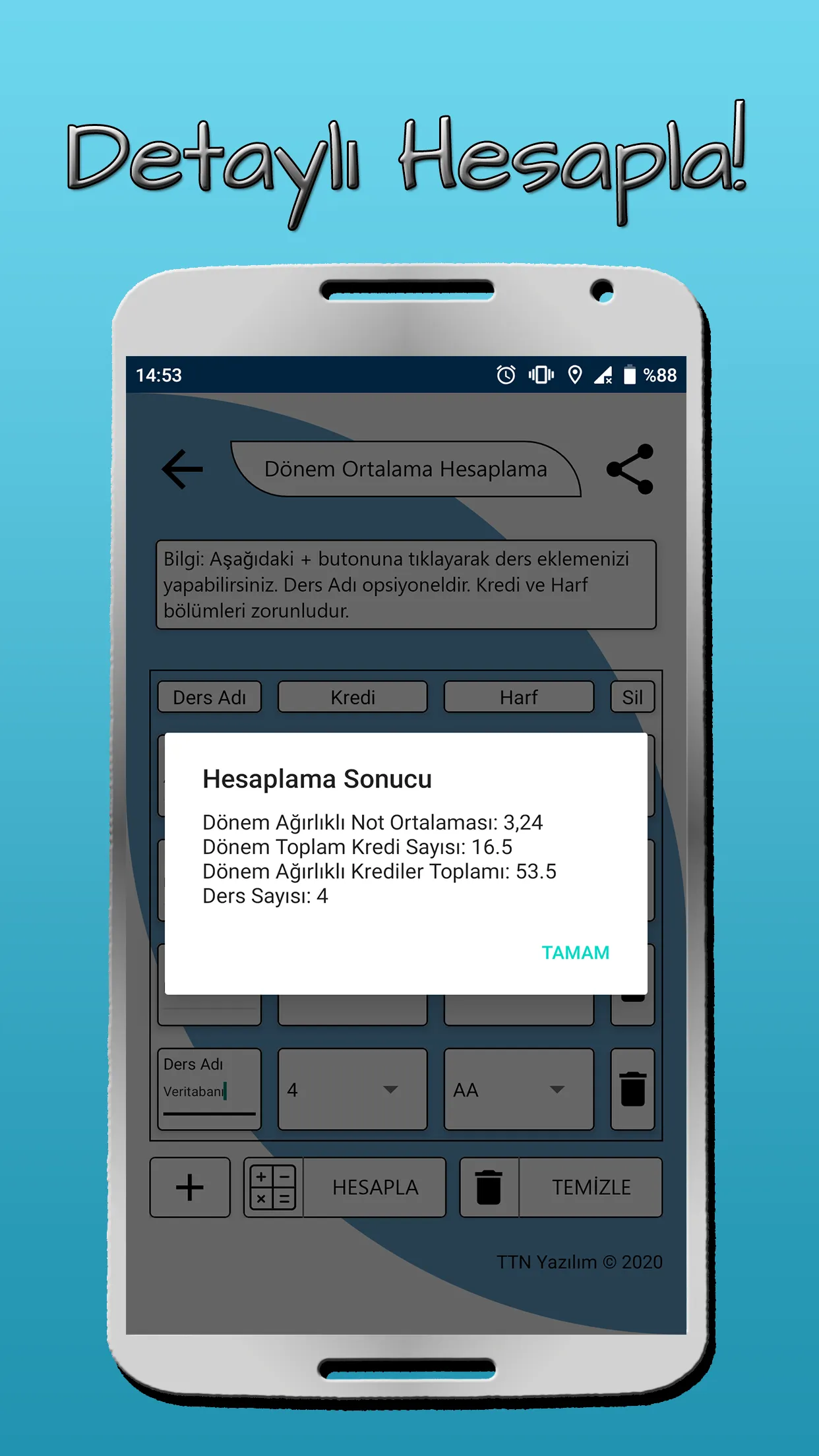 Üniversite Not Hesaplama | Indus Appstore | Screenshot