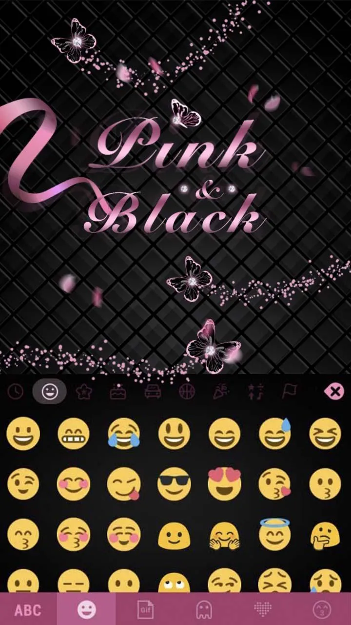 Pink Black Keyboard Theme | Indus Appstore | Screenshot