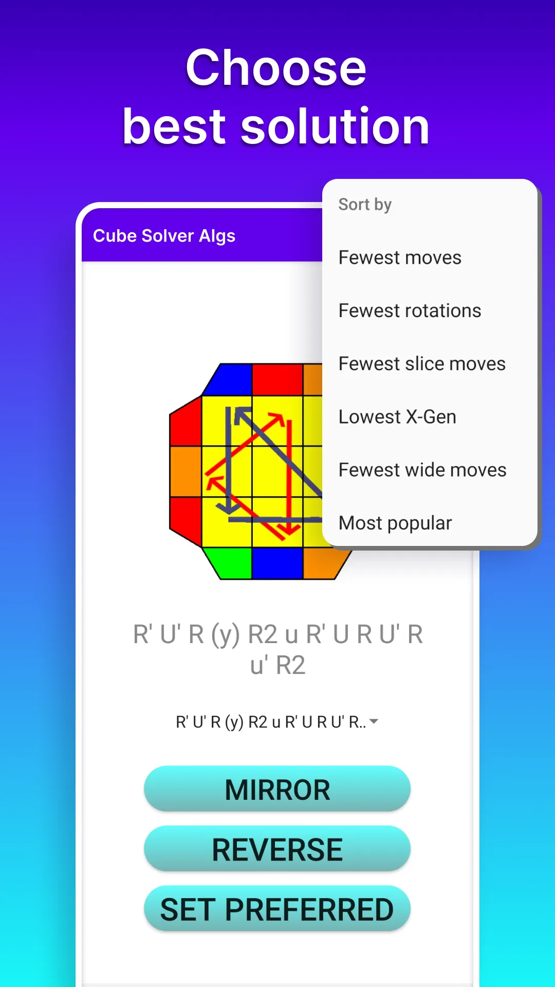 Cube Solver Algs 3x3 | Indus Appstore | Screenshot