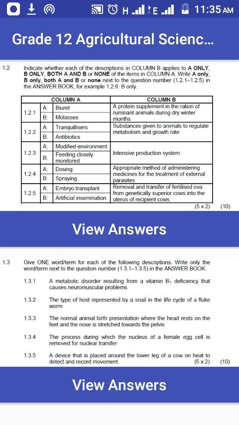 Grade 12 Agricultural Sciences | Indus Appstore | Screenshot