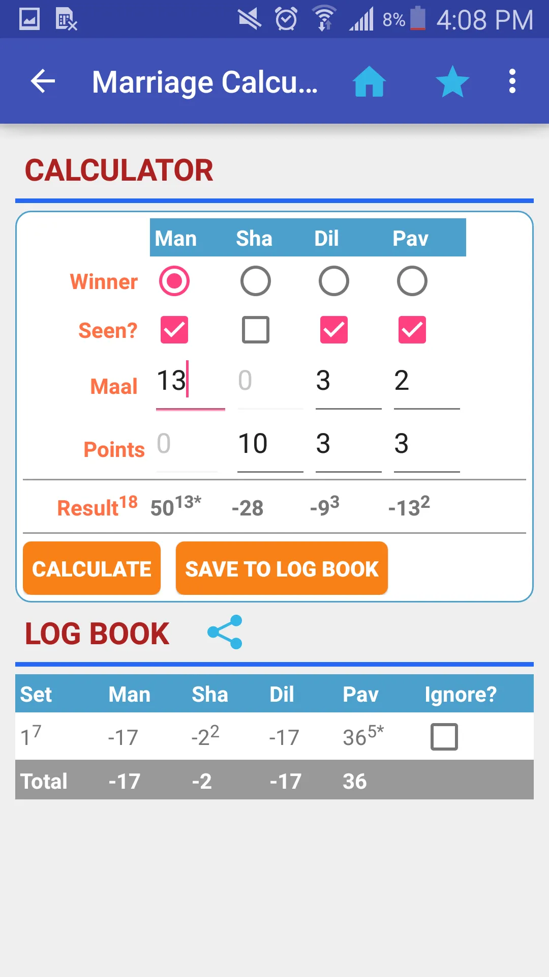 Marriage Taas Calculator | Indus Appstore | Screenshot