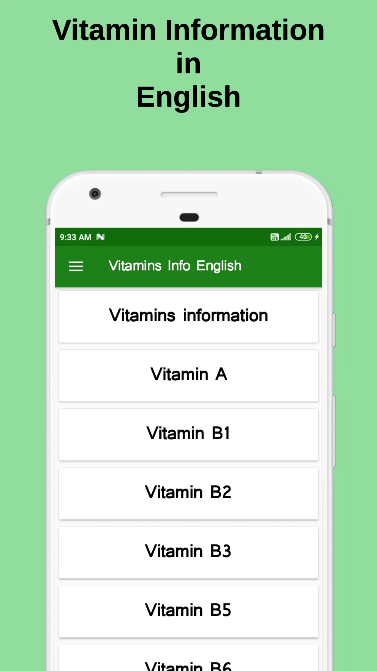 Vitamin Information | Indus Appstore | Screenshot