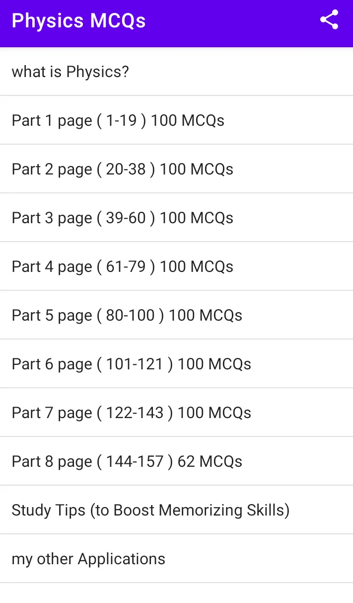 Physics MCQs offline | Indus Appstore | Screenshot