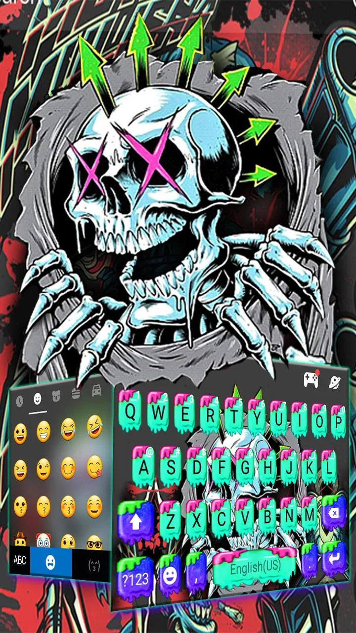 Skeleton Graffiti Keyboard The | Indus Appstore | Screenshot