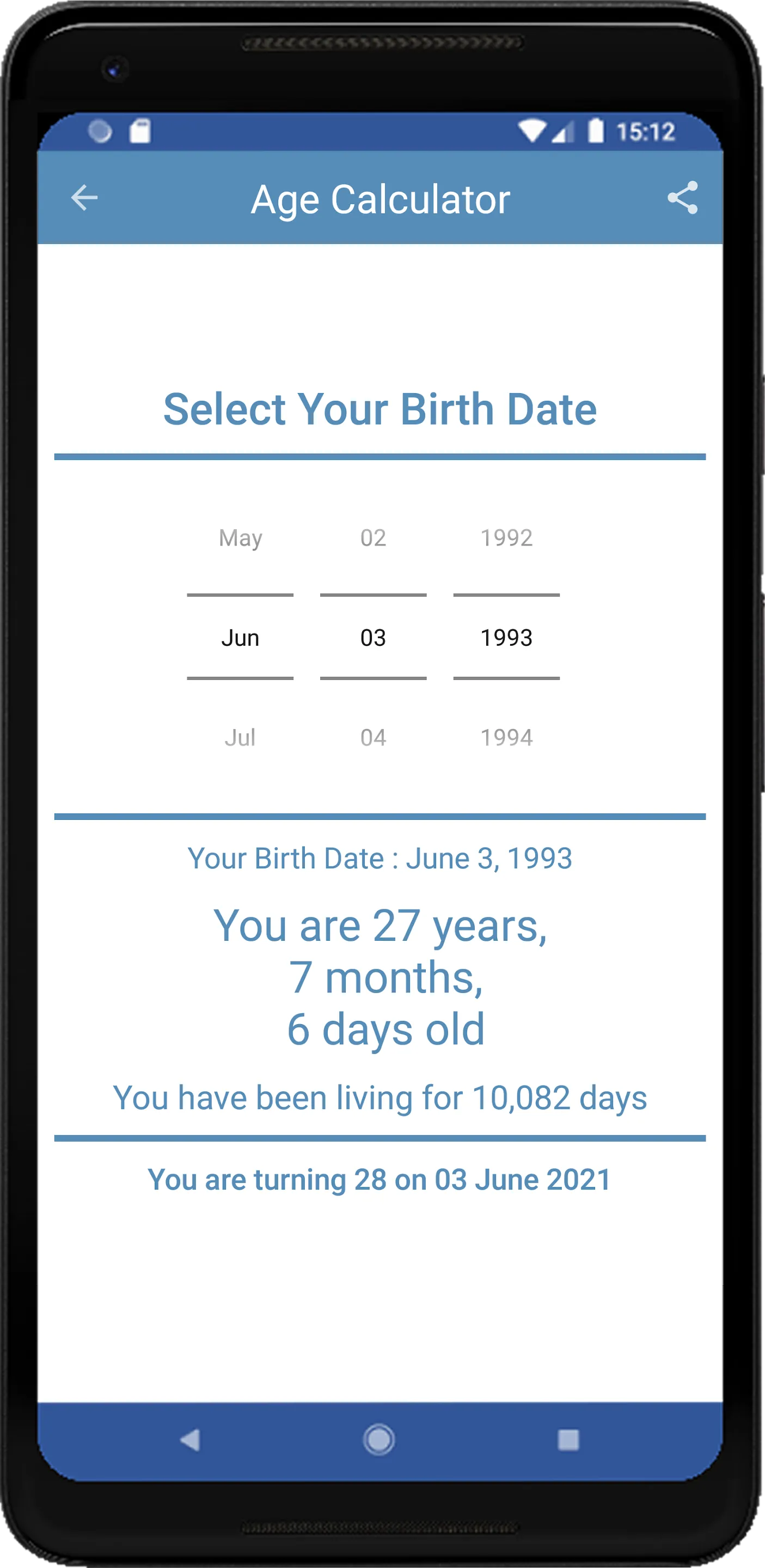 AgeCalculator - What is my Age | Indus Appstore | Screenshot