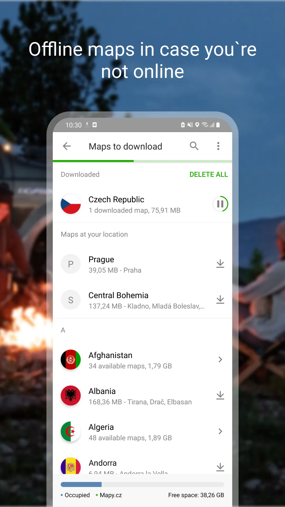 Mapy.cz: maps & navigation | Indus Appstore | Screenshot