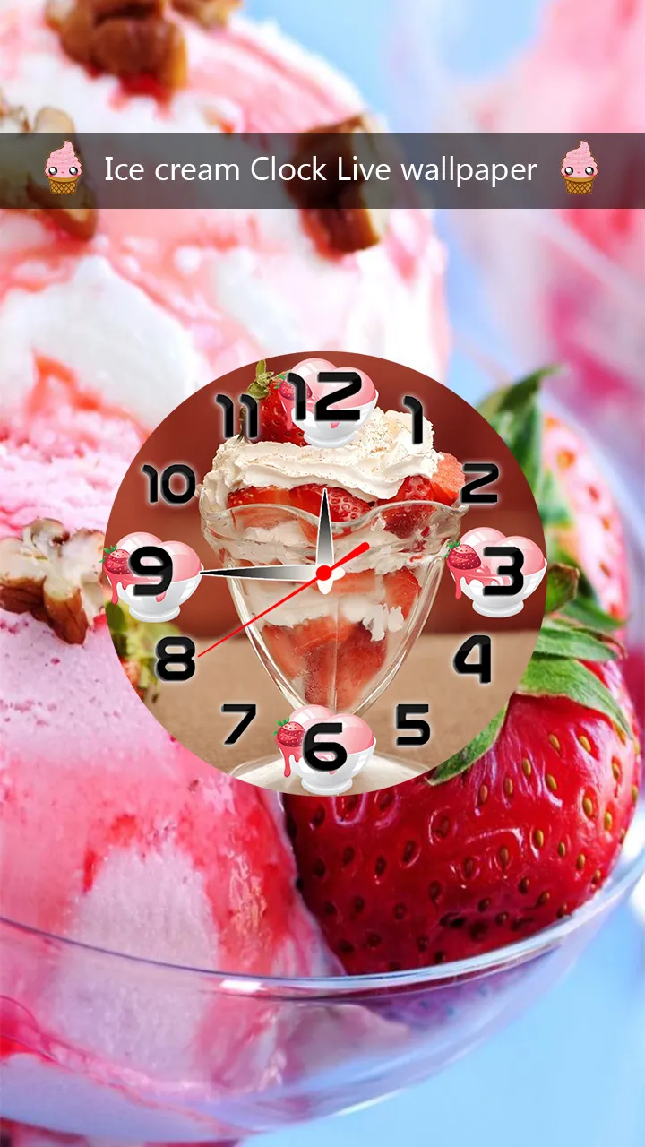 Ice cream Clock Live Wallpaper | Indus Appstore | Screenshot