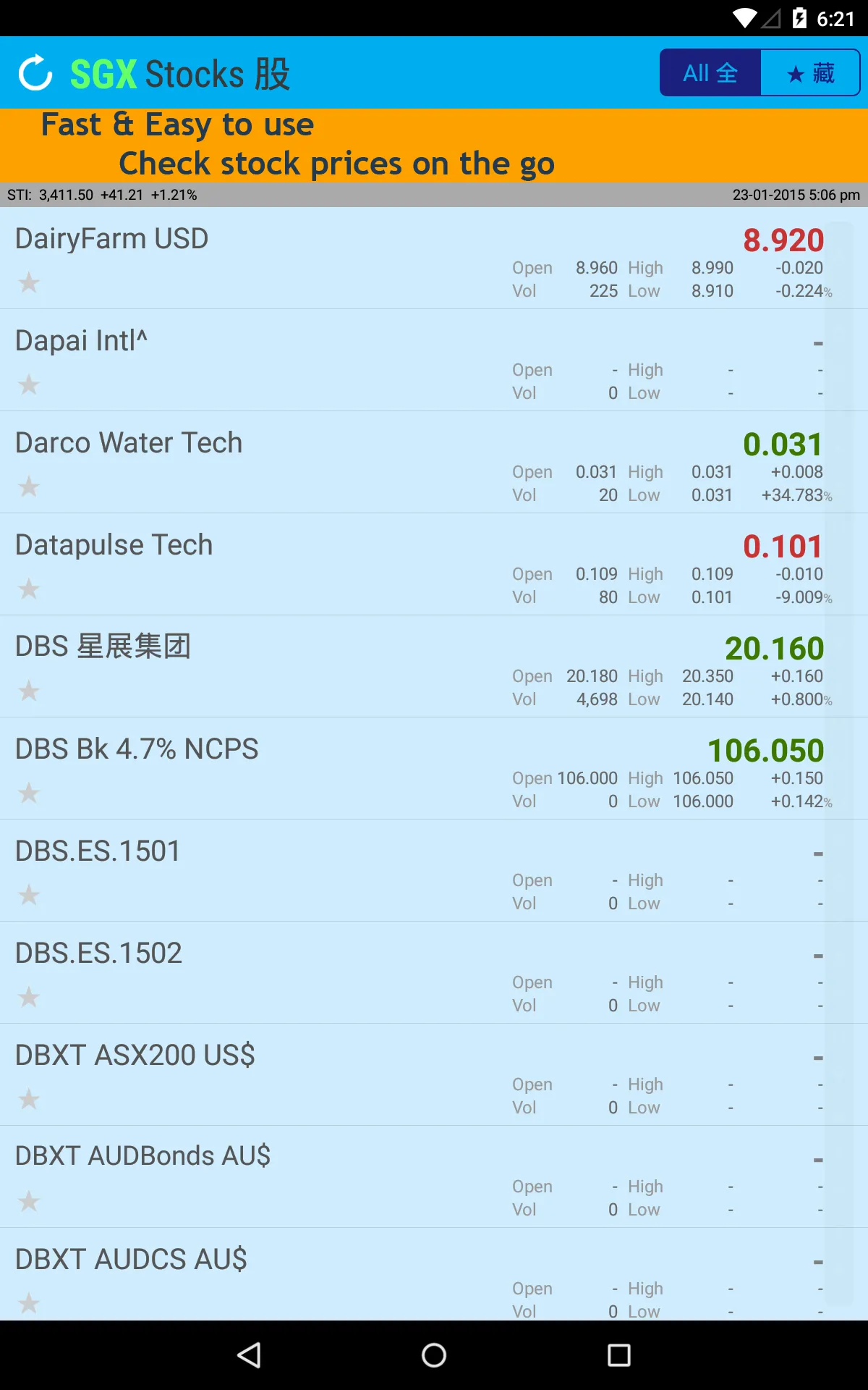 SGX Stocks 股 | Indus Appstore | Screenshot