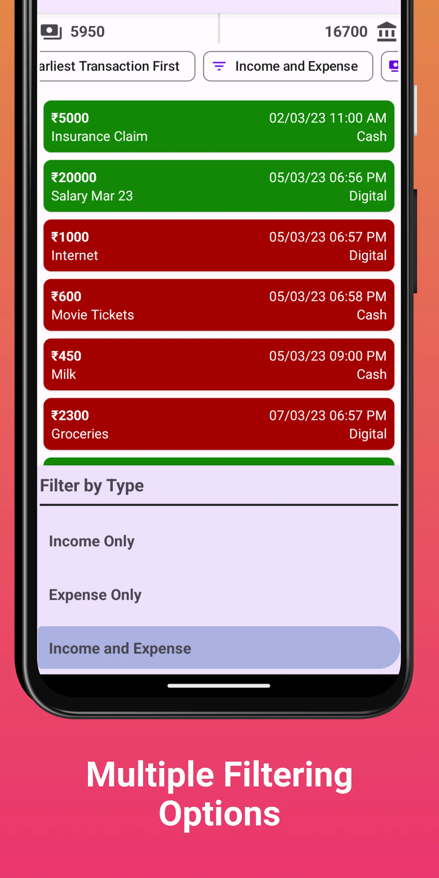 Transactions | Indus Appstore | Screenshot