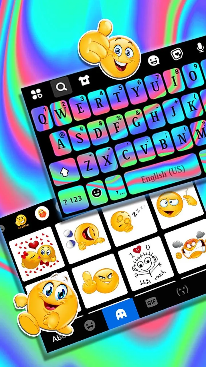 Rainbow Holograph Theme | Indus Appstore | Screenshot