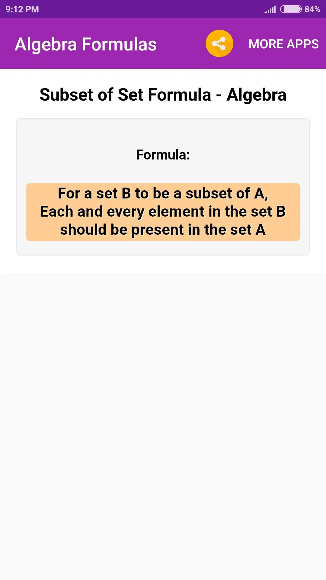 Algebra Formulas | Indus Appstore | Screenshot