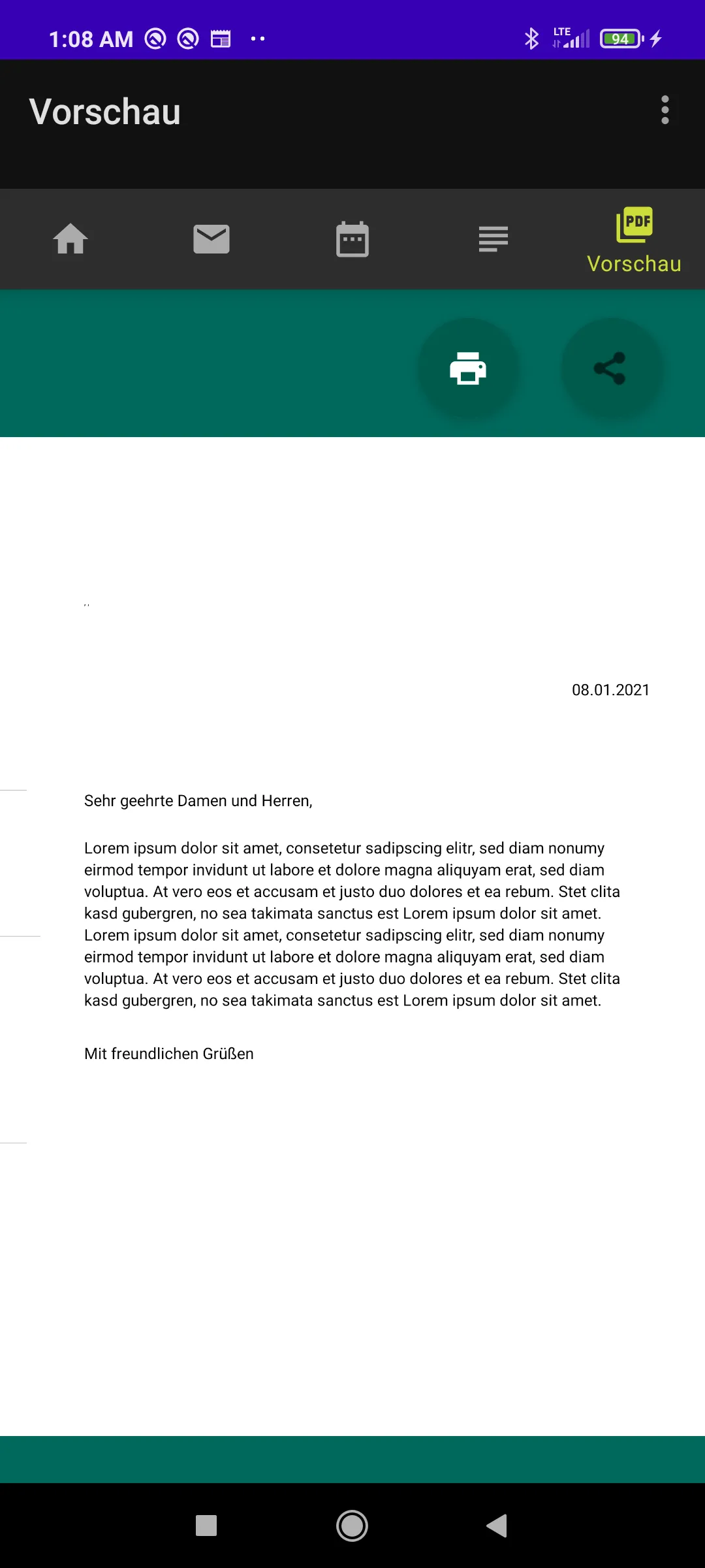 Letters as PDF files | Indus Appstore | Screenshot