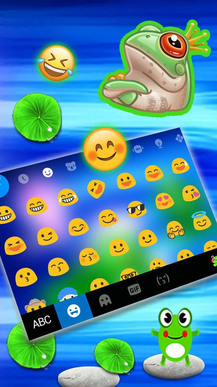 Cute Frog 3D Keyboard Backgrou | Indus Appstore | Screenshot