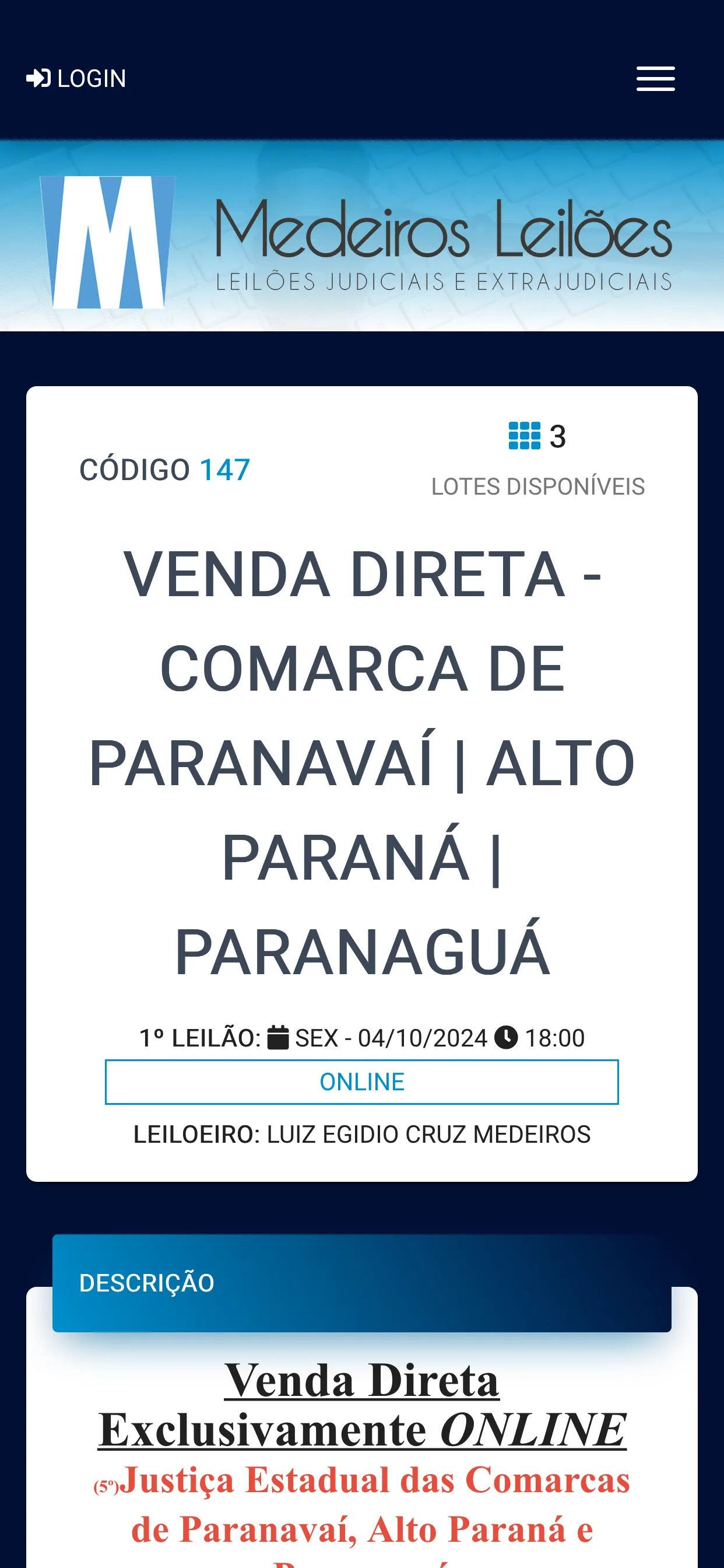 Medeiros Leilões | Indus Appstore | Screenshot