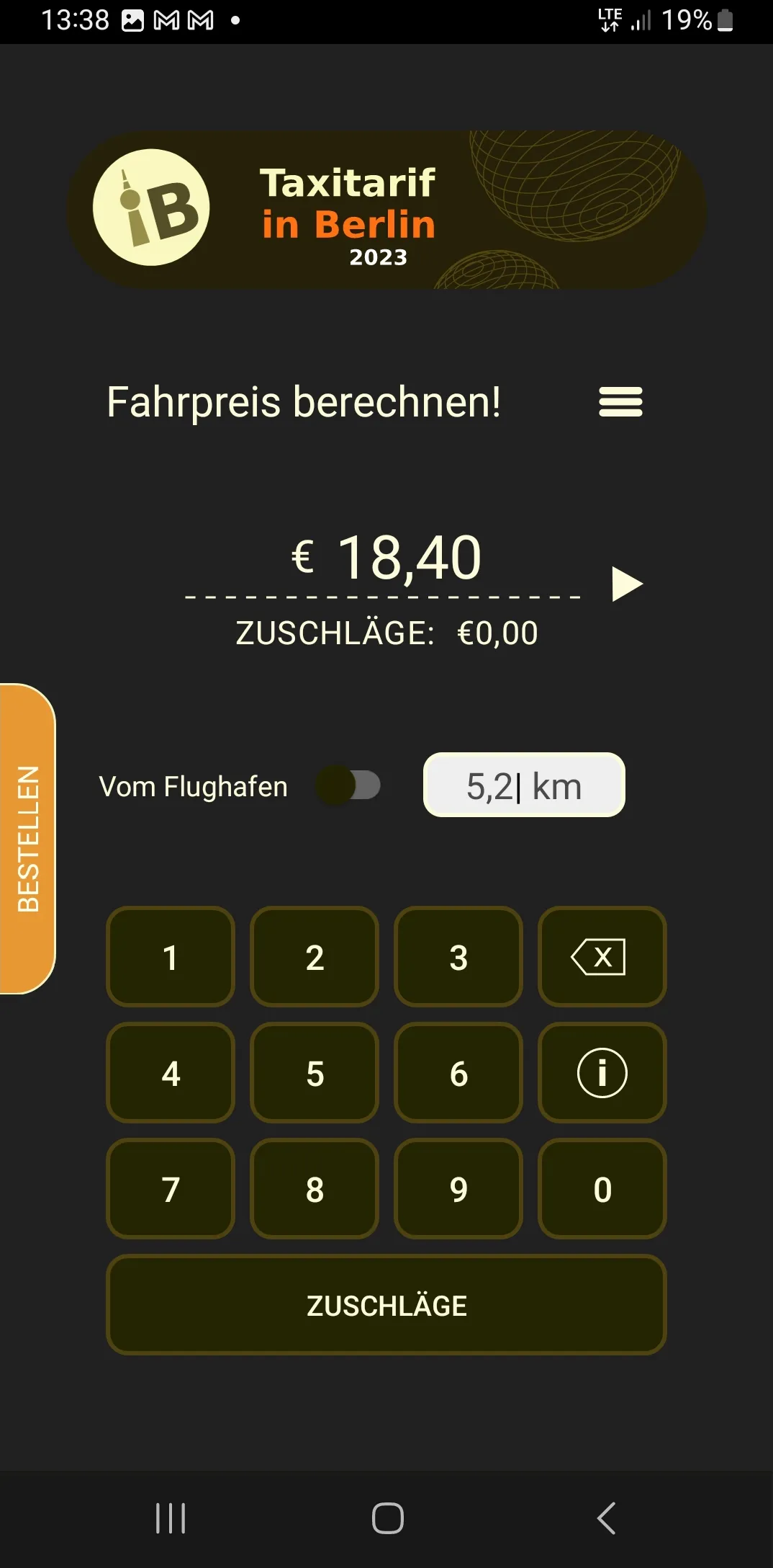 Taxitariff in Berlin | Indus Appstore | Screenshot