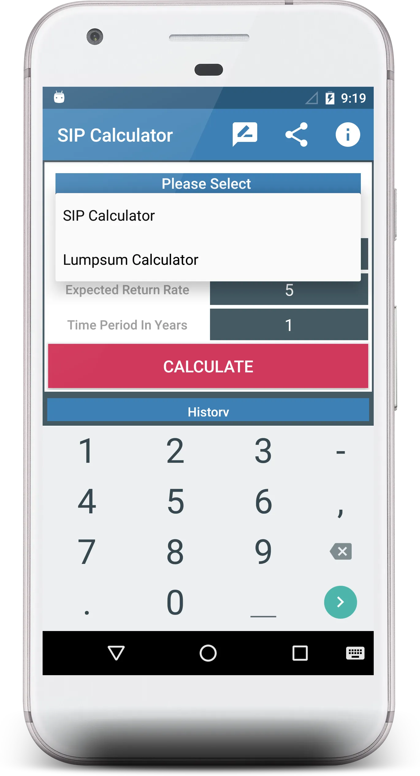 SIP Calculator With Lumpsum | Indus Appstore | Screenshot