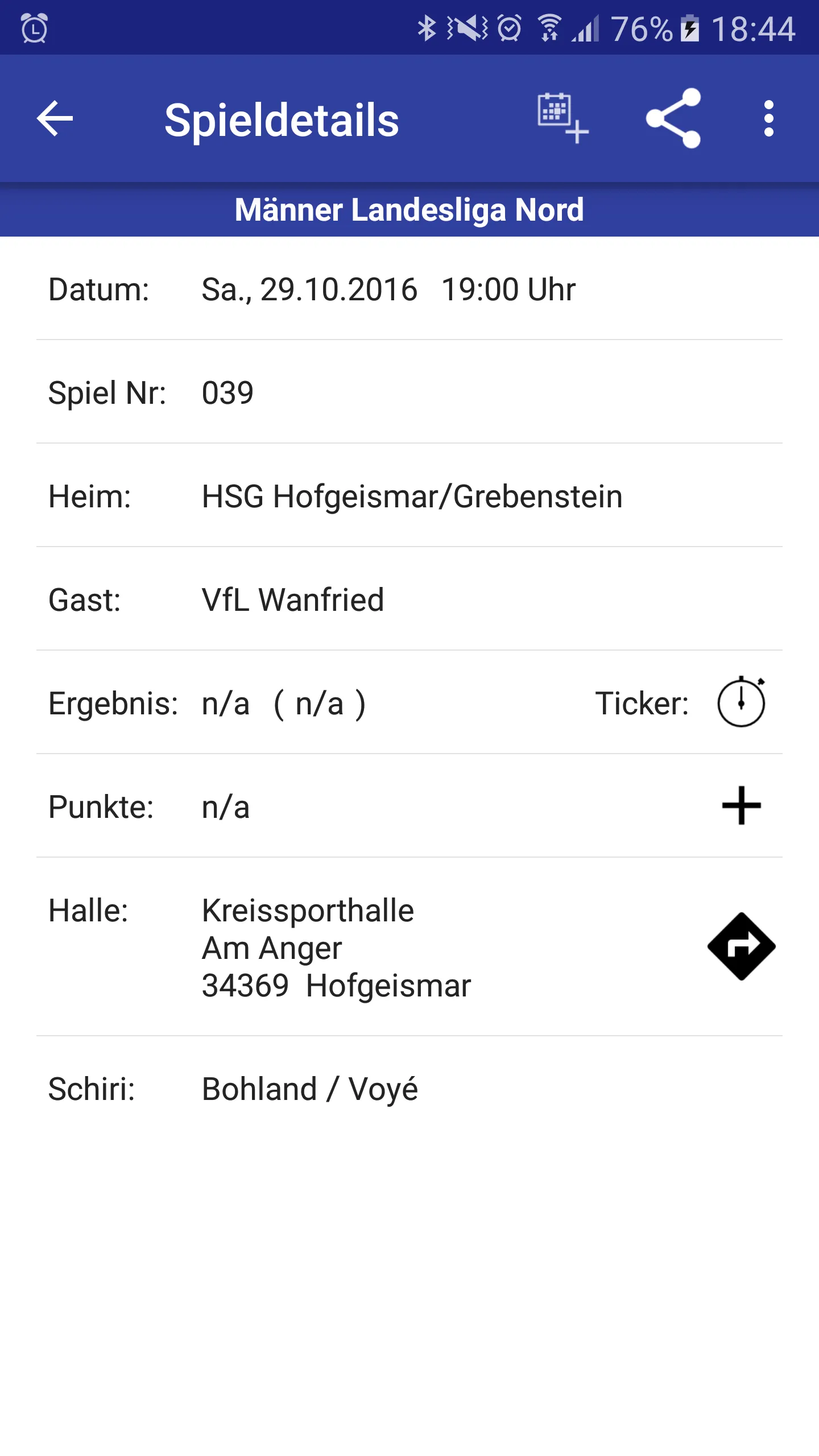 SHG Hofgeismar/Grebenstein | Indus Appstore | Screenshot