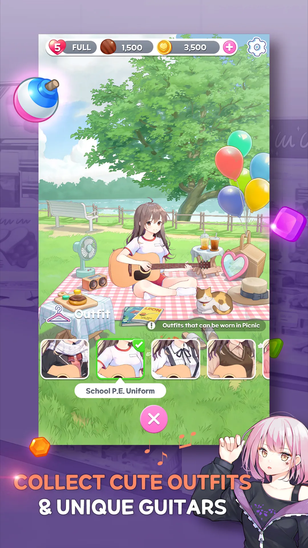 Guitar Girl Match 3 | Indus Appstore | Screenshot