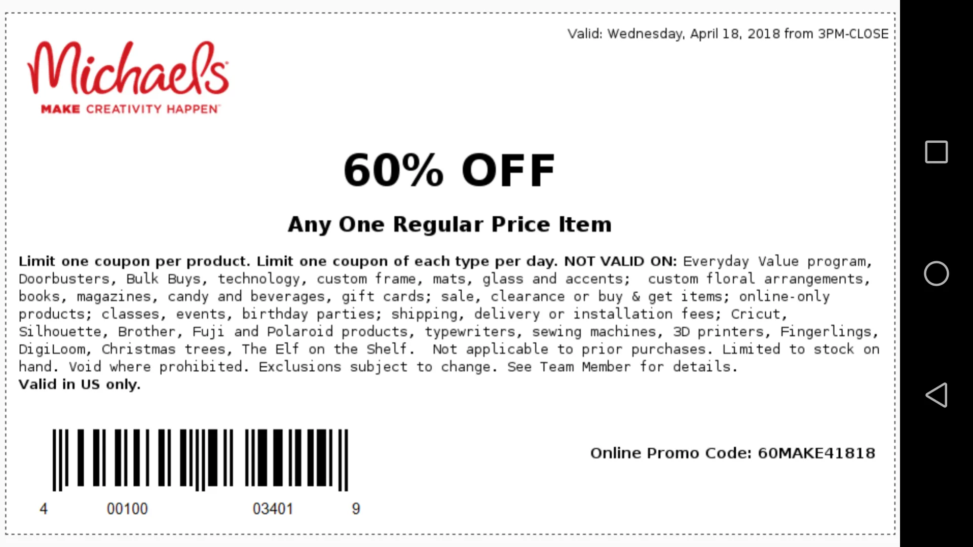 Coupons for Michaels | Indus Appstore | Screenshot