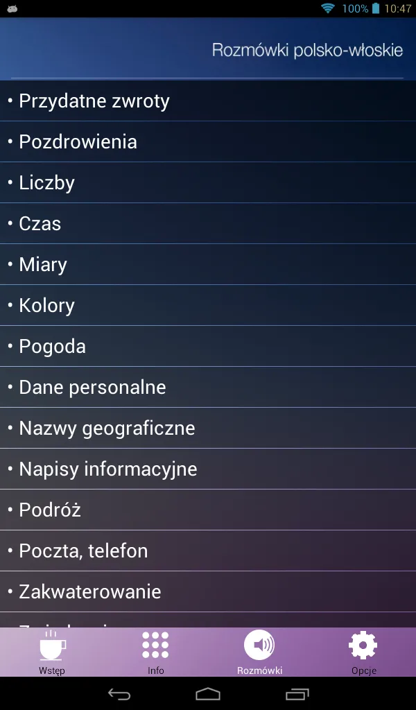 Rozmówki polsko-włoskie | Indus Appstore | Screenshot