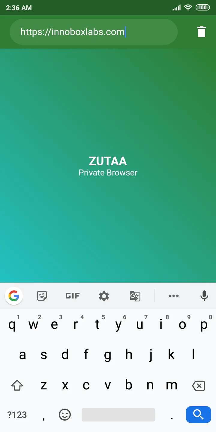 Zutaa Privacy Browser | Indus Appstore | Screenshot