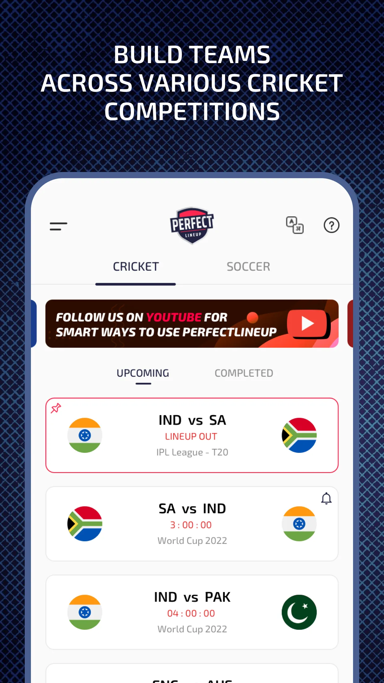 PerfectLineup - Lineup Builder | Indus Appstore | Screenshot